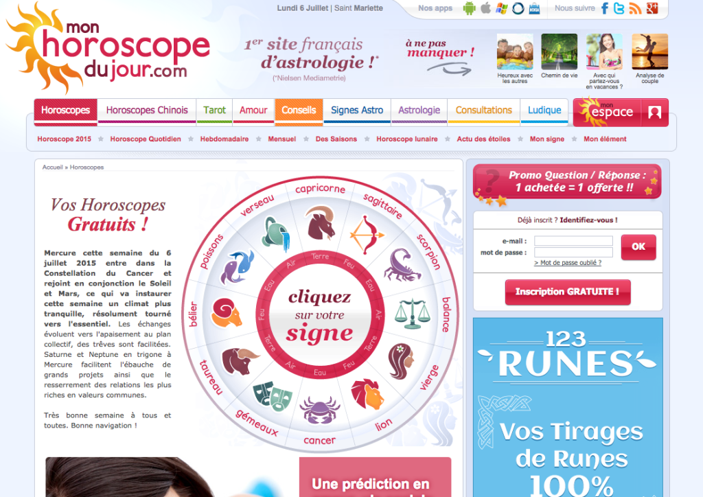 Mon horoscope promo jour